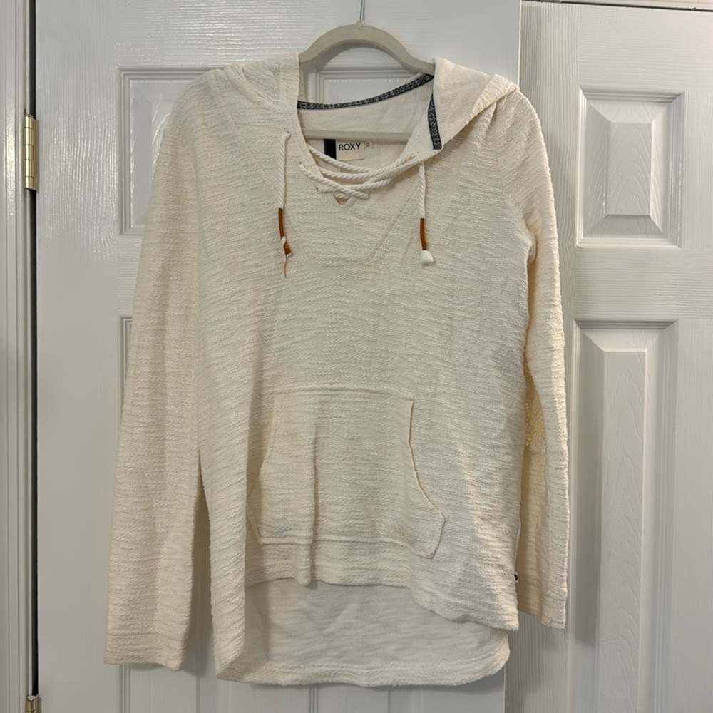Light Weight Cream/White Roxy Sweatshirt
